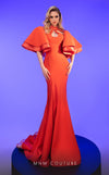 Formal Dresses Fitted Long Mermaid Tiered Formal Dress Orange