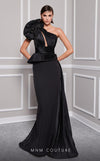 Prom Dresses Mermaid Long Formal Peplum Overskirt Prom Dress Black
