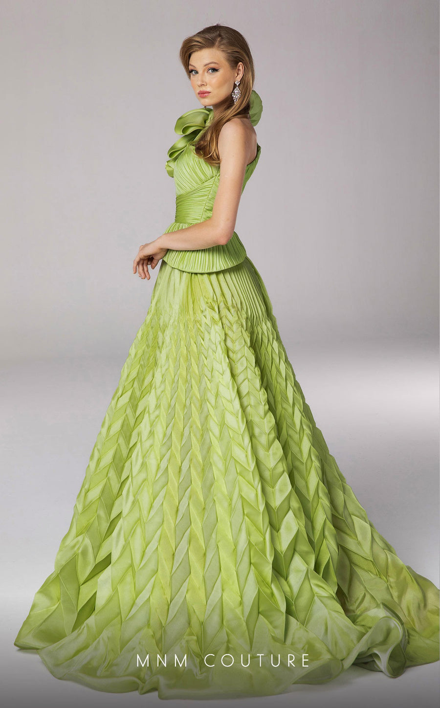 Formal Dresses Long Ball Gown Pleated Formal Evening Dress Pistache