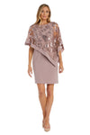 Mother of the Bride Dresses Short Sequin Floral Poncho Mother of the Bride Dress Mauve