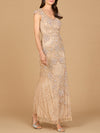 Formal Dresses Beaded Long Formal Evening Mermaid Dress Nude