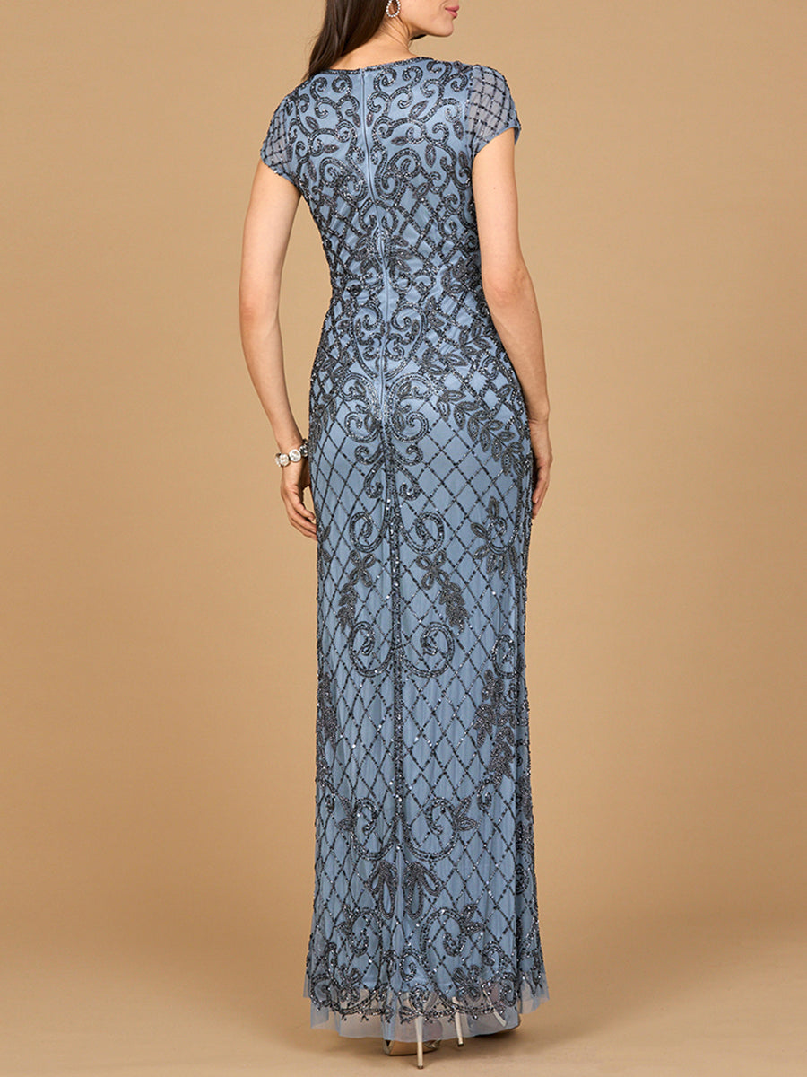 Formal Dresses Formal Long Beaded Mermaid Evening Dress Ink Blue
