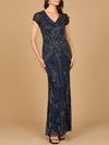 Formal Dresses Formal Long Beaded Mermaid Evening Dress Navy