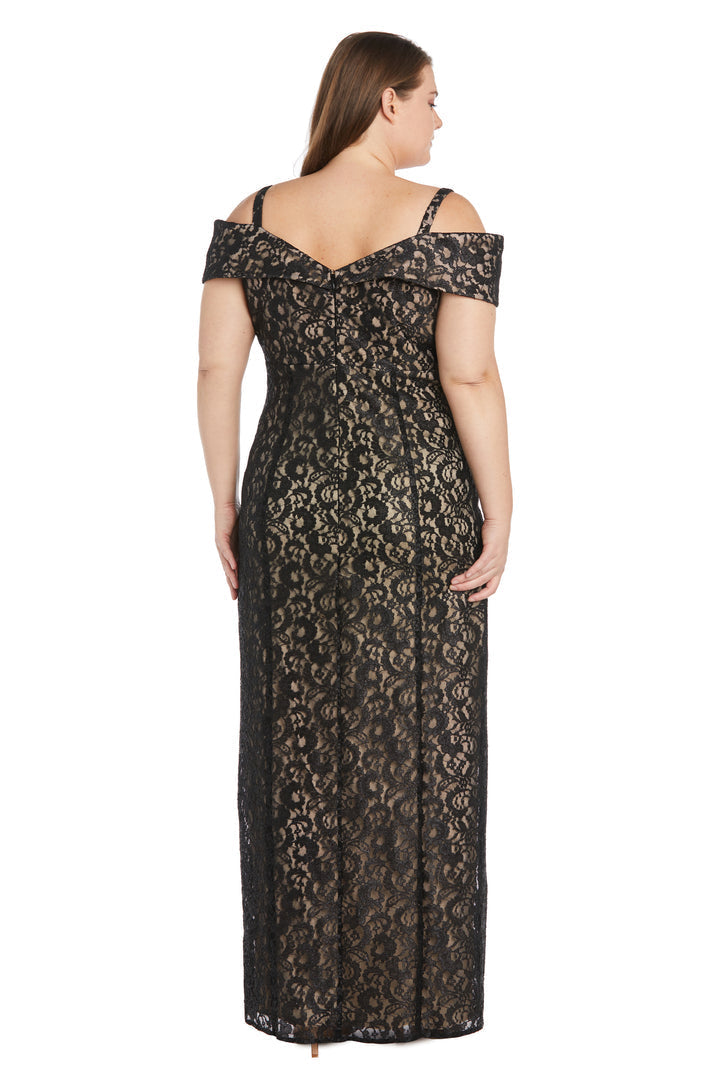 Plus Size Dresses Long Mother of the Bride Plus Size Formal Dress Black/Nude