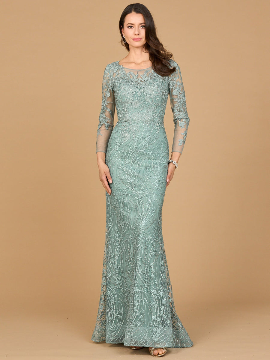 Formal Dresses Overskirt Long Lace Formal Evening Dress Dress Sage