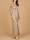 Formal Dresses Formal Long Beaded Evening Dress  Nude