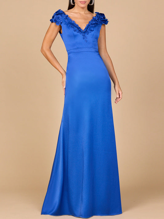 Prom Dresses Fitted Long Formal Evening Prom Dress Royal Blue