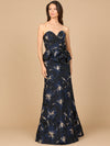 Formal Dresses Long Formal Floral Evening Bolero Prom Dress Navy