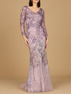 Formal Dresses Long Sleeve Formal Evening Ombre Dress Purple