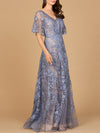 Formal Dresses Long Lace Formal A Line Dress Dark Periwinkle