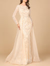Formal  Dresses Long Lace Formal Overskirt Evening Dress Champagne
