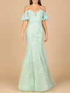 Prom Dresses Long Mermaid Formal Prom Lace Dress Sage