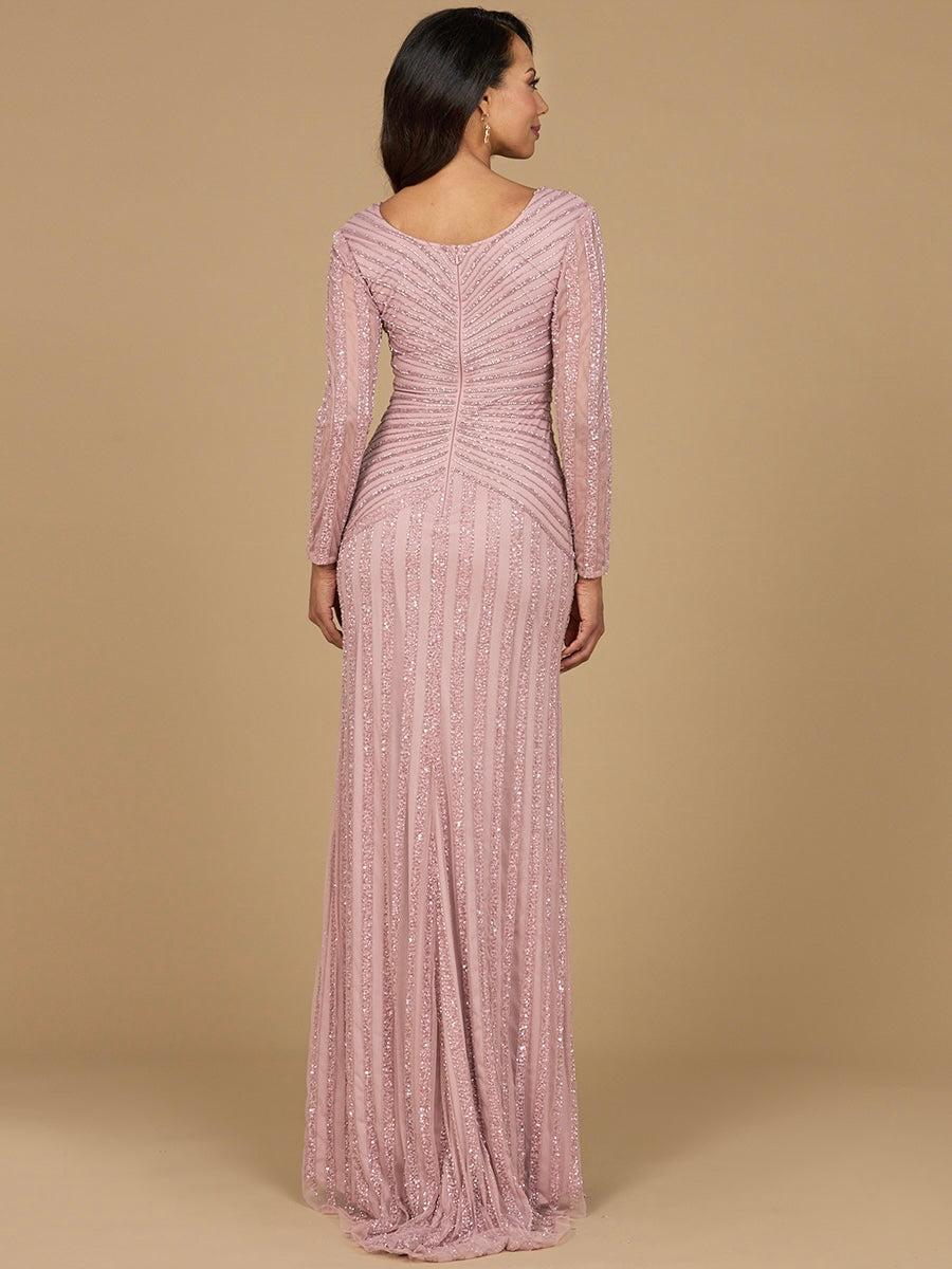 Formal Dresses Formal Beaded Long Sleeve Evening Dress Cashmere