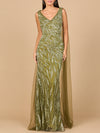 Formal Dresses Long Formal Cape Fitted Evening Dress Olive