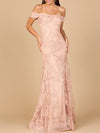 Prom Dresses Long Formal Fitted Mermaid Lace Prom Dress Blush