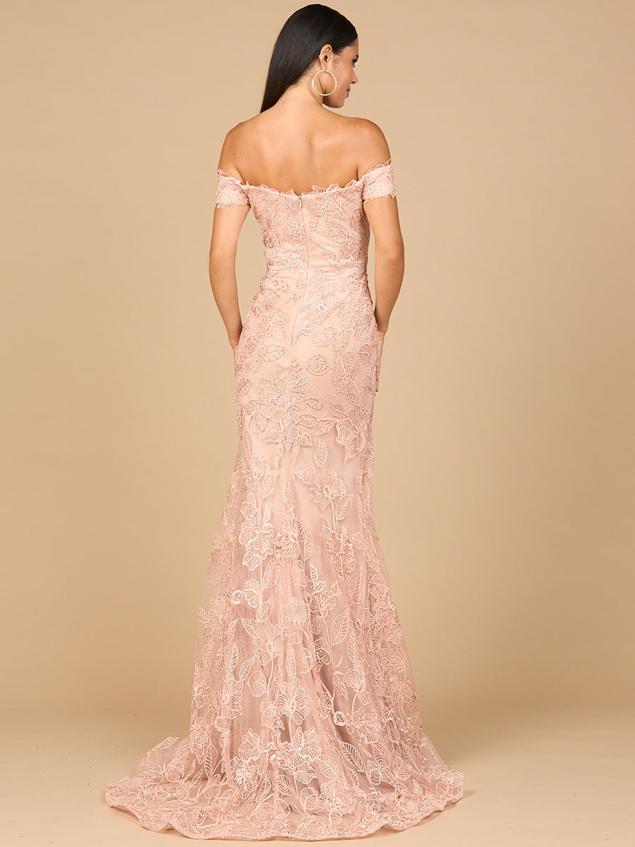 Prom Dresses Long Formal Fitted Mermaid Lace Prom Dress Blush