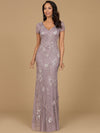 Formal Dresses Long Formal Floral Beaded Evening Dress Amethyst
