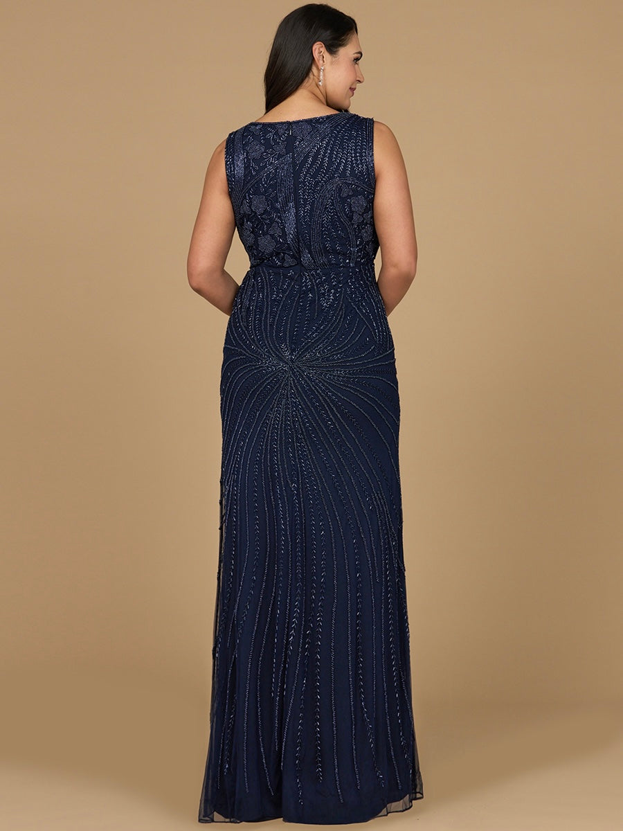 Formal Dresses Formal Long Beaded Evening Dress Navy
