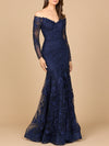 Formal Dresses Long  Mermaid Beaded Formal Dress Navy