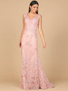 Formal Dresses Long Beaded Formal Removable Overskirt lace  Dress Blush