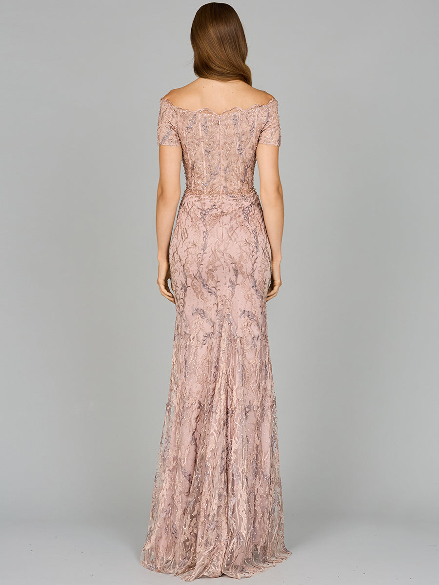 Prom Dresses Long Mermaid Formal Lace Prom Dress Blush