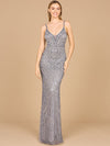 Formal Dresses Fitted Long Formal Beaded Evening Prom Dress Mid Grey