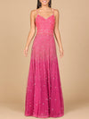 Prom Dresses Long Formal A Line Beaded Ombre Prom Dress Pink Ombre