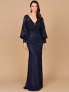 Mother of the Bride Dresses Long Sleeve Formal Mother of the Bride Dress Navy