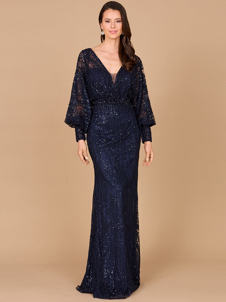Mother of the Bride Dresses Long Sleeve Formal Mother of the Bride Dress Navy