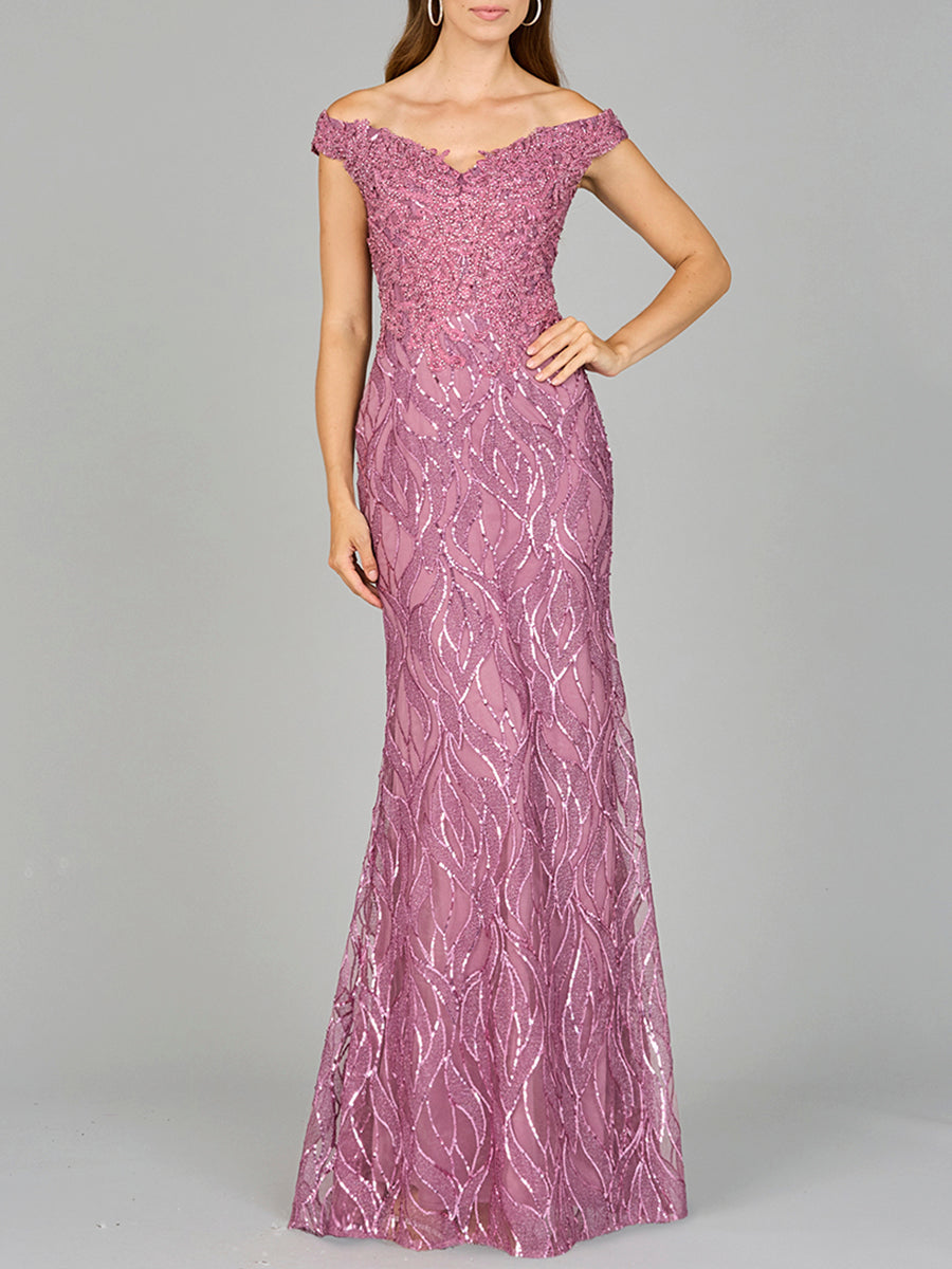 Prom Dresses Long Mermaid Formal Lace Applique Prom Dress Rose