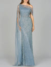 Formal Dresses Long Formal Evening Beaded Dress Slate