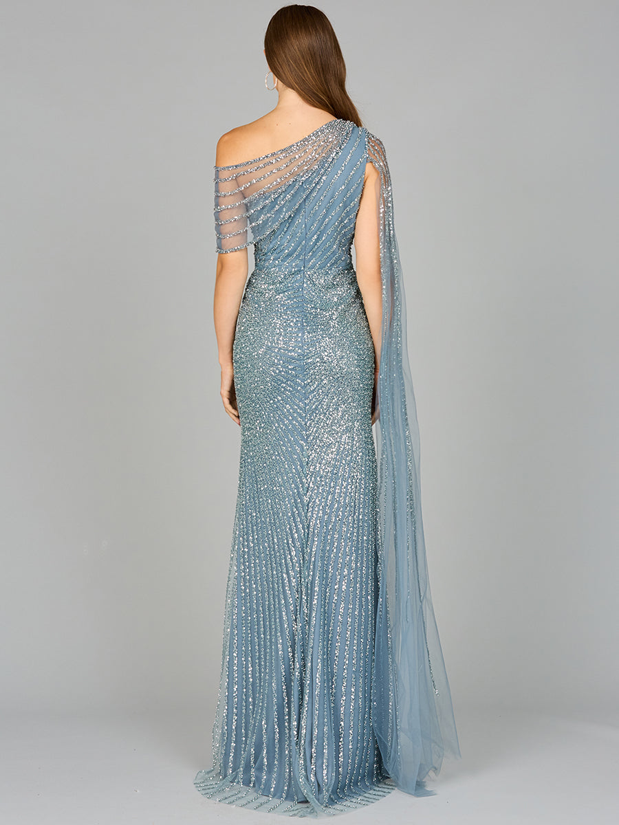 Formal Dresses Long Formal Evening Beaded Dress Slate