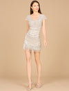 Cocktail Dresses Short Beaded Fringed Cocktail Dress Light Grey