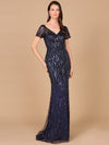 Mother of the Bride Dresses Long Mother of the Bride Beaded Formal Dress Navy