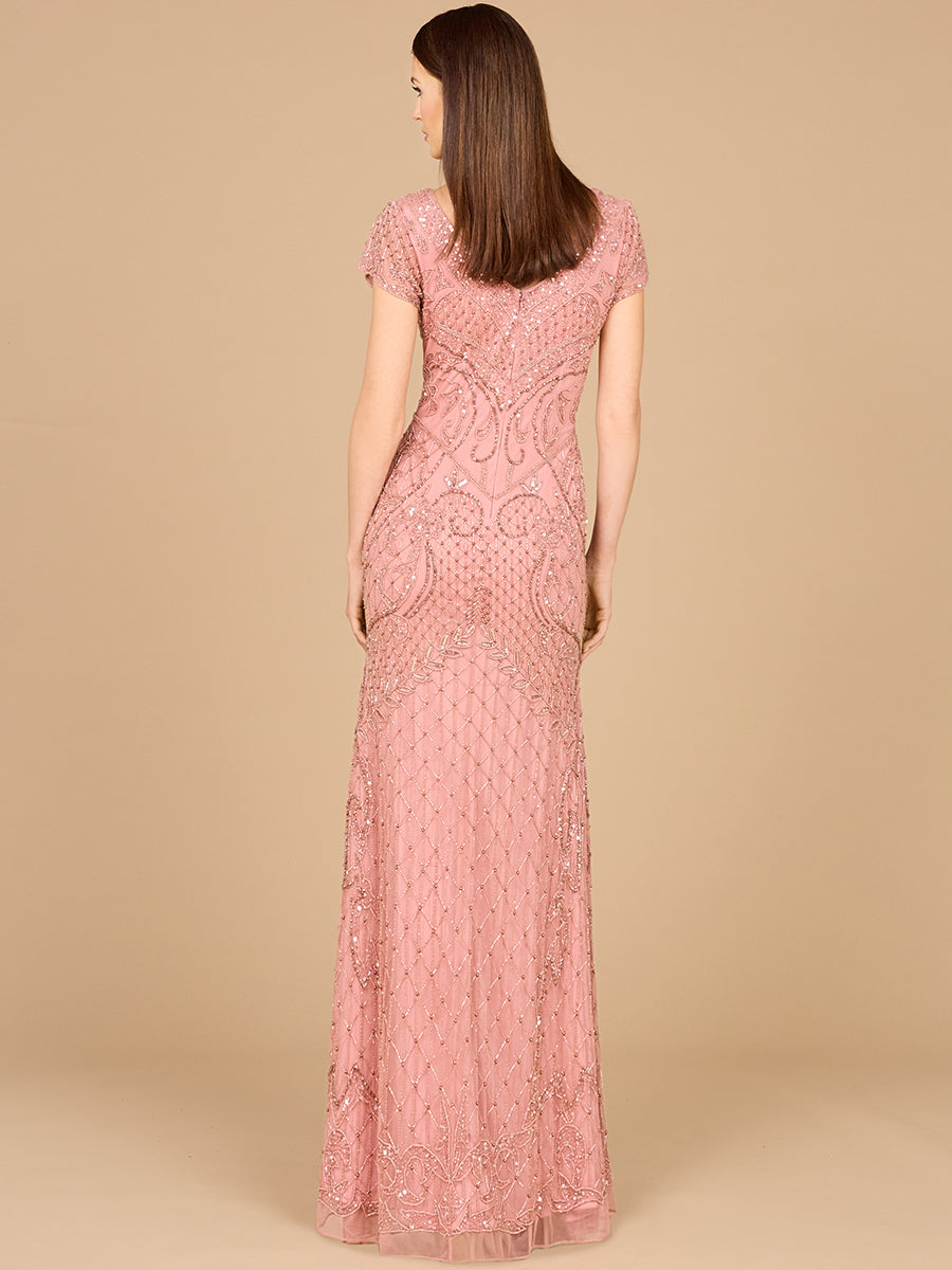 Formal Dresses Long Formal Beaded Evening Dress Rose