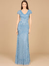 Formal Dresses Long Formal Beaded Evening Dress Slate