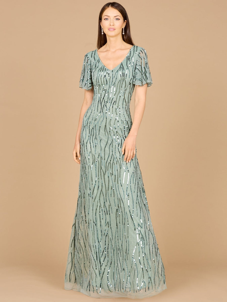 Formal Dresses Sequin Long Formal Evening Dress Green Mist