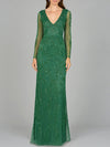 Mother of the Bride Dresses Beaded Mother of the Bride Long Formal Dress Forest Green