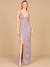 Prom Dresses Long Formal Beaded Slit Prom Dress Dusty Lavender