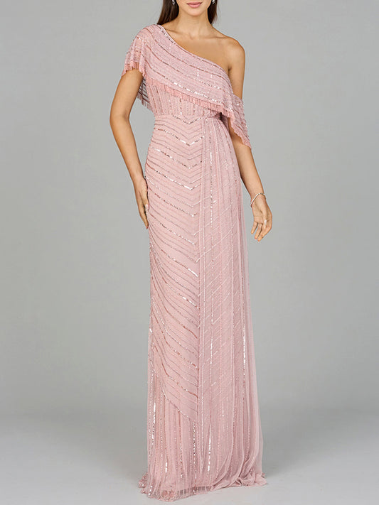 Prom  Dresses Prom Long Formal Evening Beaded Dress Dusty Rose