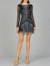 Cocktail Dresses Cocktail Short Pattern Dress Black/Gunmetal