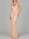 Prom Dresses Prom Long Beaded Formal Evening Dress Blush/Silver