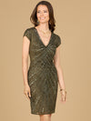 Cocktail Dresses Short Beaded Cocktail Dress Olive