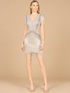 Cocktail Dresses Fringe Short Cocktail Fitted Dress Silver