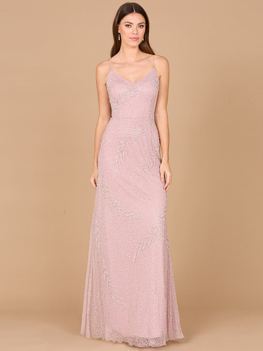 Prom Dresses Beaded Long Formal Evening Prom Dress Blush