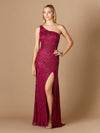 Prom Dresses Long Formal Beaded Slit Prom Dress Fuchsia