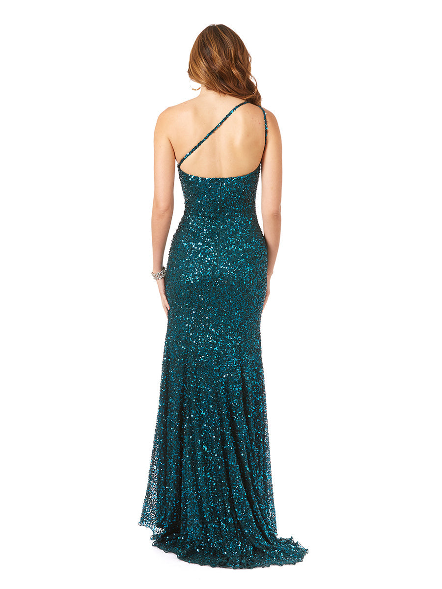 Formal Dresses Long Prom A Line Beaded Slit Formal Evening Dress Teal
