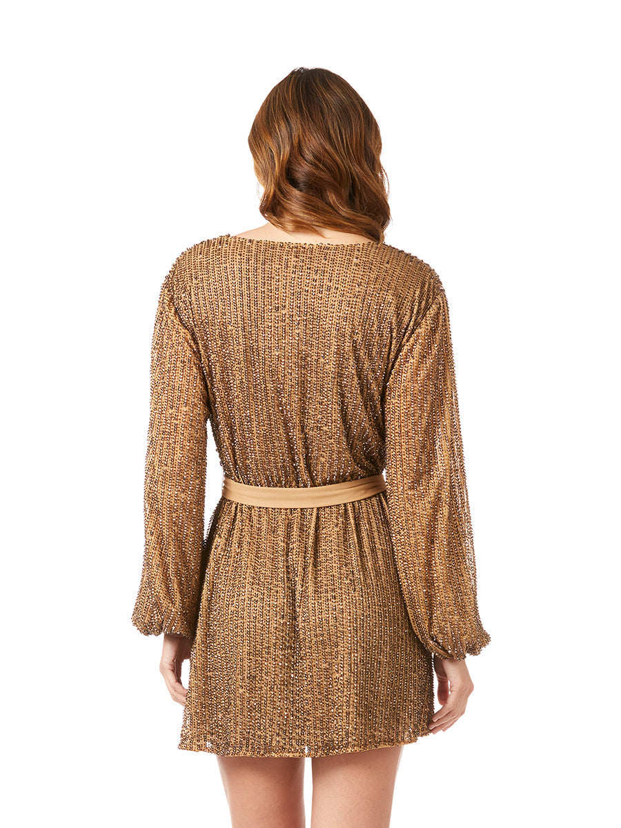 Cocktail Dresses Short A Line Beaded Cocktail Dress Almond