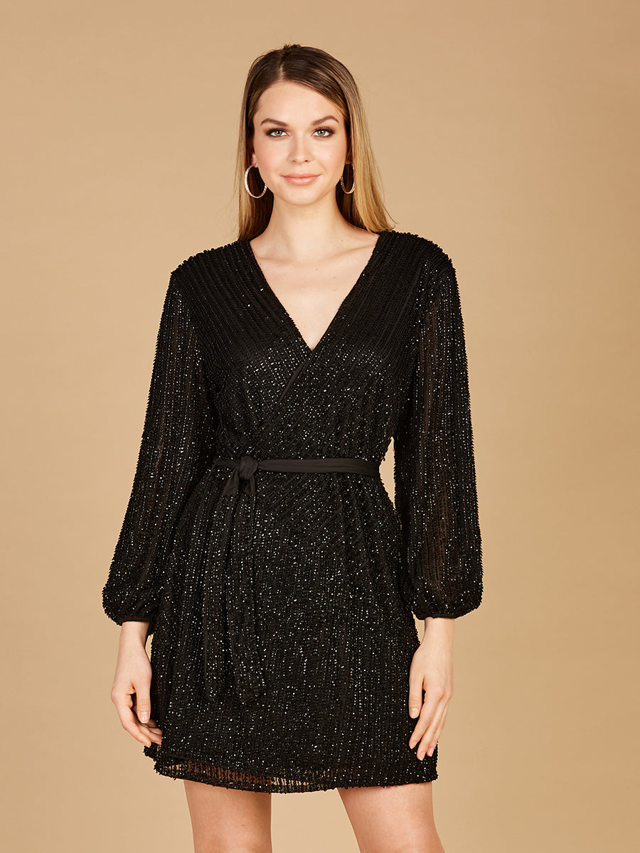 Cocktail Dresses Short A Line Beaded Cocktail Dress Black