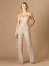 Jumpsuit Long Formal Ombre Beaded Jumpsuit Gold/Silver